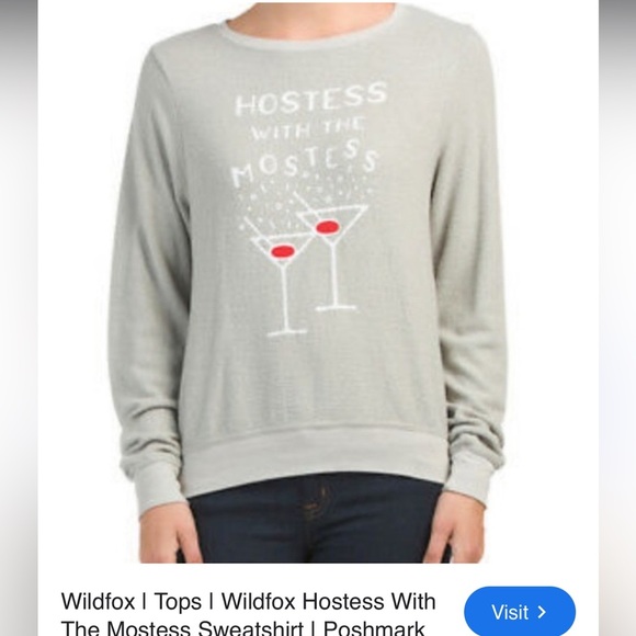 Wildfox hostess with the mostest sweatshirt S - Picture 1 of 4